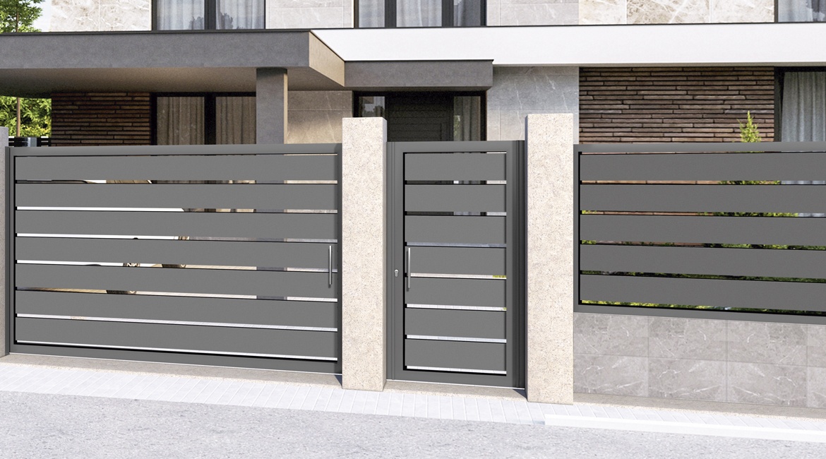 Puertas de aluminio soldado, modelo Deluxe