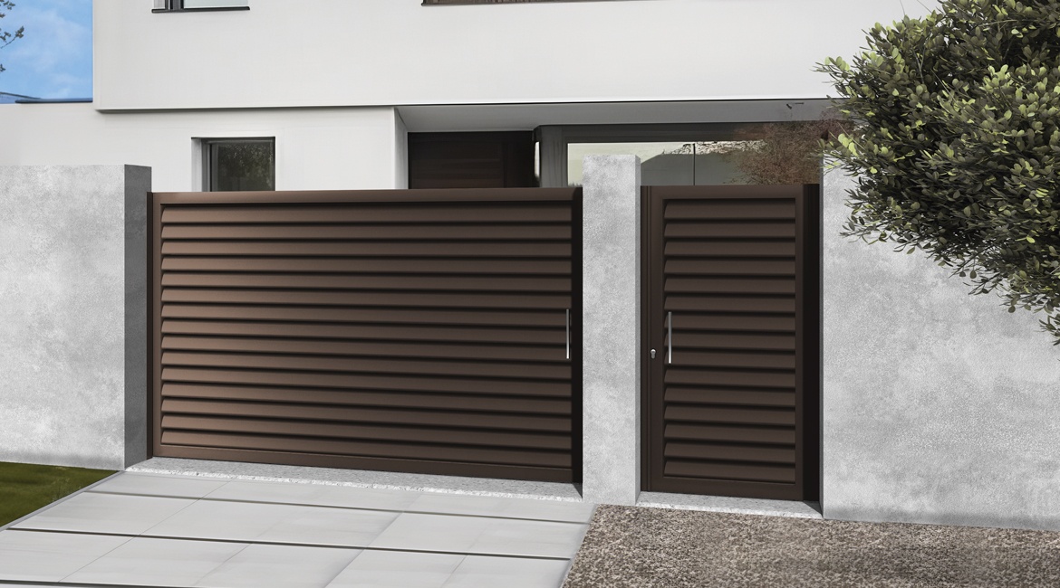 Puertas de aluminio soldado, modelo Eclipsis