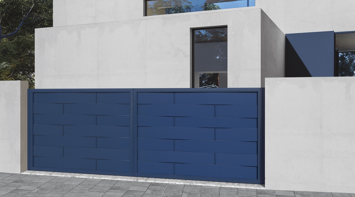 Puertas de aluminio soldado, modelo Harmony