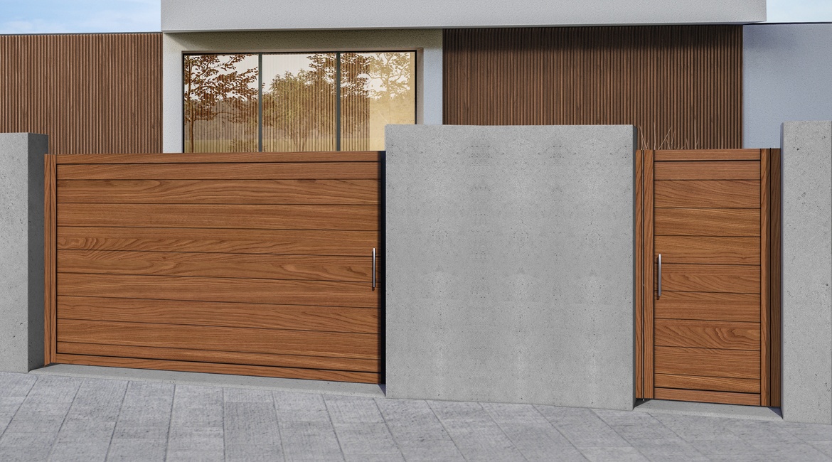 Puertas de aluminio soldado, modelo Vanguard